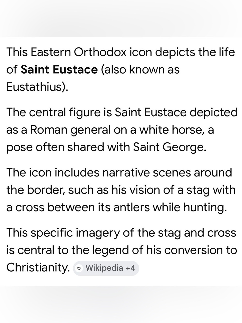 Wooden Saint Eustathius Plaque Icon - Picture 5 of 5